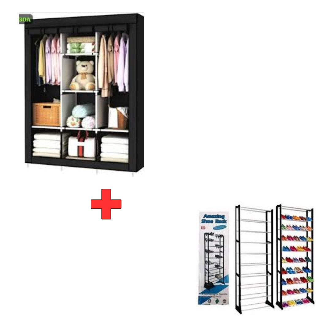 Armario 3 Cuerpos + Zapatero: Ropa y Zapatos en un Solo Mueble