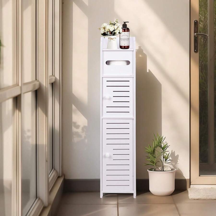 Estante Abierto de Lavandería: Detergentes a Mano y Fuera del Piso