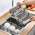 Escurridor Expandible: Seca Todo sin Apilar Platos