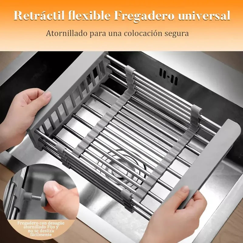 Escurridor Expandible: Seca Todo sin Apilar Platos
