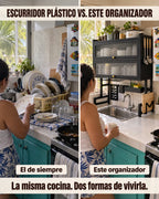 Escurridor de Platos 2 Niveles con Tapa: Adiós Desorden en Tu Cocina ✨