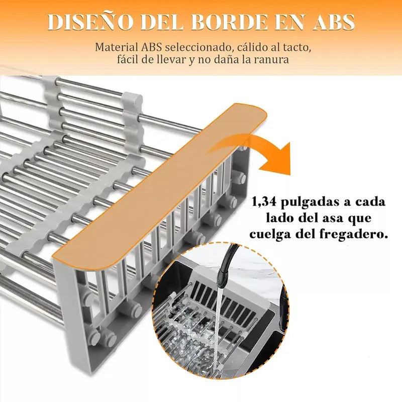 Escurridor Expandible: Seca Todo sin Apilar Platos