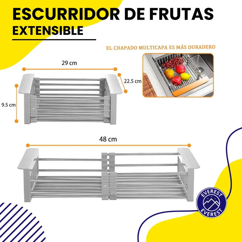 Escurridor Expandible: Seca Todo sin Apilar Platos