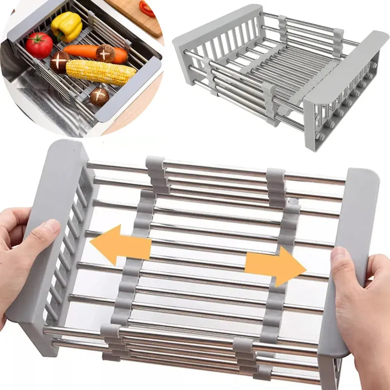 Escurridor Expandible: Seca Todo sin Apilar Platos