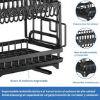 Escurridor de Platos 2 Niveles: Recupera el Mesón de tu Cocina